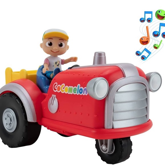 CoComelon Official Musical Tractor w/Sounds & Exclusive 3-inch Farm JJ Toy, - Picture 1 of 7